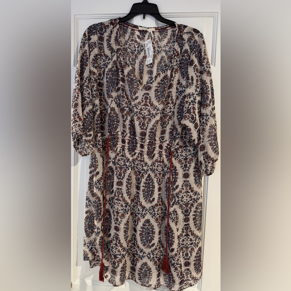 Elegant Paisley Print Dress